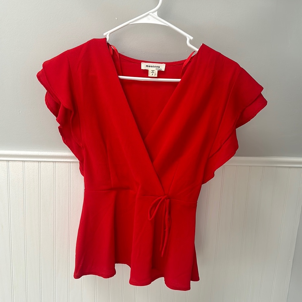 Small Red Office Shirt